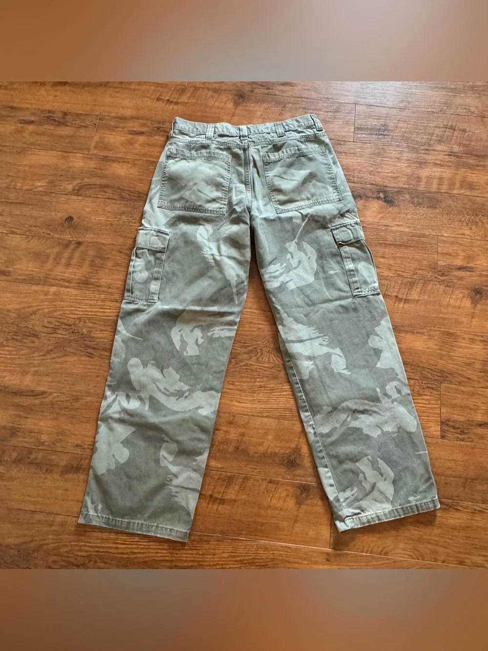 Vintage 90s Y2K Wrangler Hero Camo Cargo Pants Men's 32x30 Thrashed Baggy - Picture 6 of 11